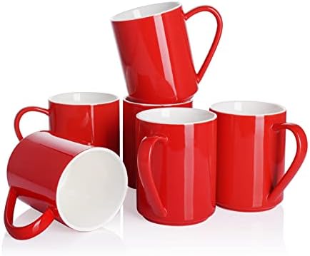 Sweese 603.003 Porcelán Bögre Szett - 11 Csepp Kávé -, Tea -, Kakaó -, valamint Forralt Italok - Készlet 6, Többszínű, Király, Vegyes