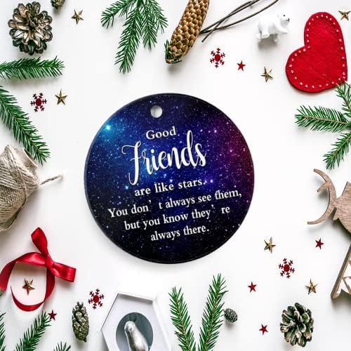 Karácsonyi Dísz 2021-a Barátság Ajándék Jó Barátok olyanok, Mint a Csillagok, Mindig Ott vannak-Karácsonyi Díszek Dekoráció, karácsonyfa
