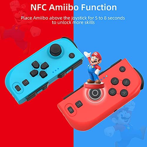 NexiGo Öröm Pad Vezeték nélküli Kontroller Nintendo Kapcsoló, NFC, Bluetooth 5.0, Kettős Vibráció, Giroszkóp Tengely, Turbo, valamint