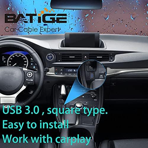 BATIGE Tér Egyetlen Port USB 3.0 Panel süllyeszthető Hosszabbító Kábel Csat az Autó, Teherautó Hajó, Motorkerékpár Műszerfal 3ft