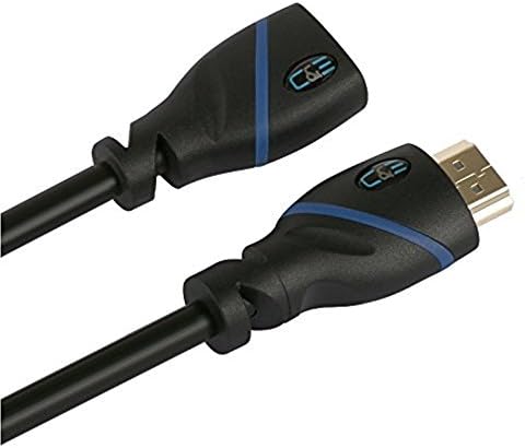1.5 FT (0.4 M) Nagy Sebességű HDMI Kábelt a Férfi-Nő Ethernet Fekete (1.5 Méter/0.4 Méter) Támogatja a 4K 30 hz, 3D-s, 1080p-s Audio