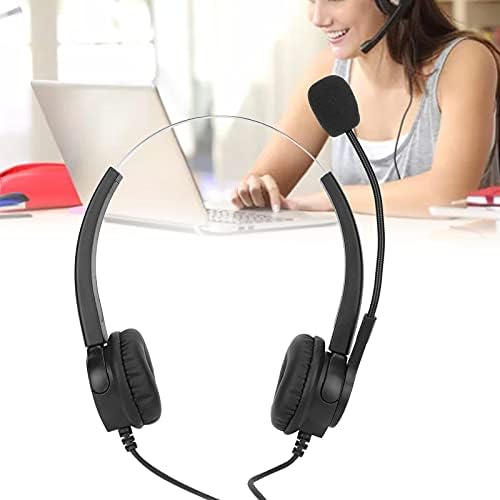 BCXXKJ 1db Telefon Fülhallgató Üzleti Office Call Center, Vezetékes Fejhallgató a Vezetékes/Asztali Telefonok(Dupla Fül)