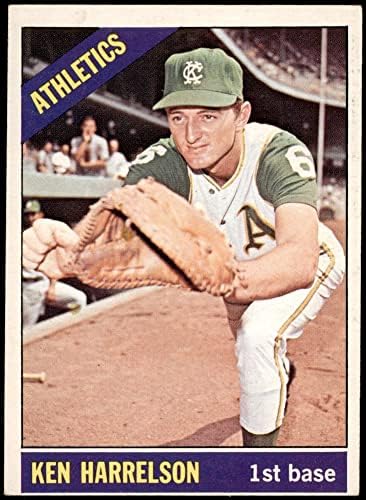 1966 Topps 55 Ken Harrelson Kansas City Atlétika (Baseball Kártya) VG/EX Atlétika
