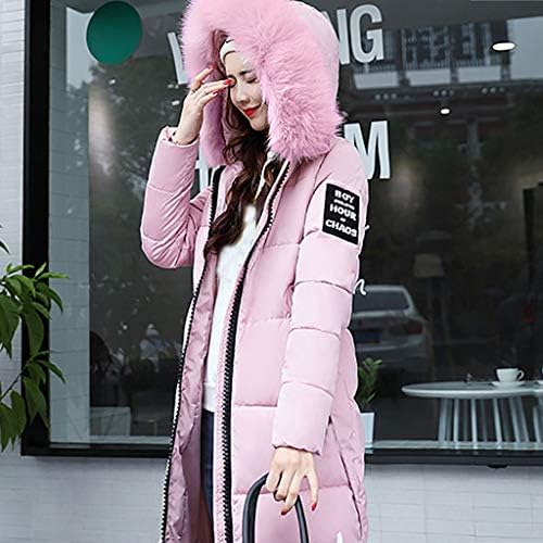 WUAI-Nők Sűrűsödik a Hosszú Kabátok Meleg Faux Prémes Kapucnis Parka Téli Puffer Kabát Plus Size