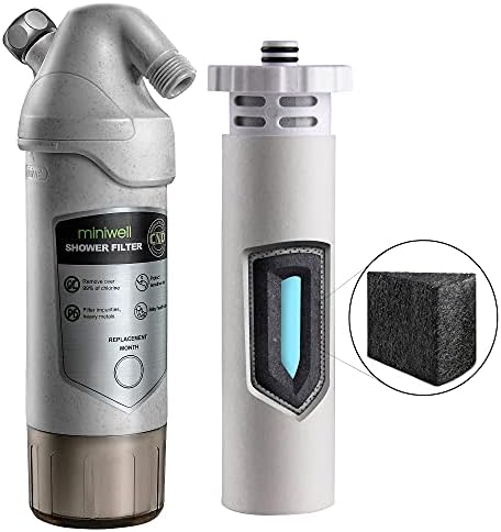 miniwell L720-Plusz Zuhany vízszűrő Rendszer-Nagy teljesítményű Légtisztító - Aktív szén az Egészséges Bőrön,Sima Haja,Kemény Víz-Meglévő