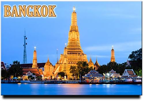 Pagoda a Wat Arun Ratchawararam hűtő mágnes Bangkok úti emlék, Thaiföld
