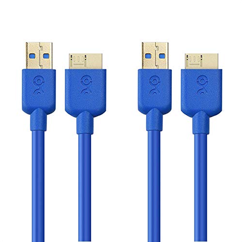 Kábel Számít, 2-Komponensű Rövid Micro-USB 3.0 Kábel 3 ft (Külső Merevlemez-Kábel, USB-USB Mikro-B Kábel) Kék