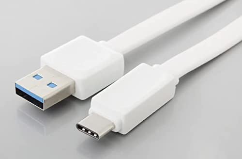 Gyors Teljesítmény Lapos USB-C Kábel Kompatibilis a Samsung SM-A307FN USB 3.0 Gb Sebesség, Gyors Töltés Kompatibilis! (Fehér 3.3ft1M)