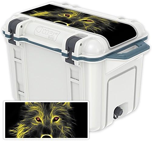 MightySkins (Hűtő Nem Tartalmazza) Bőr Kompatibilis OtterBox Vállalkozás 45 qt Hűvösebb Fedél - Neon Farkas | Védő, Tartós, Egyedi