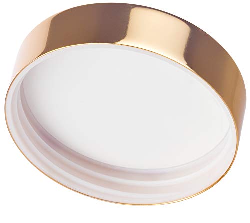 Amber PET Műanyag (BPA Mentes) Újratölthető Korsó Arany Fém Overshell Fedél - 6 oz (12 Db)
