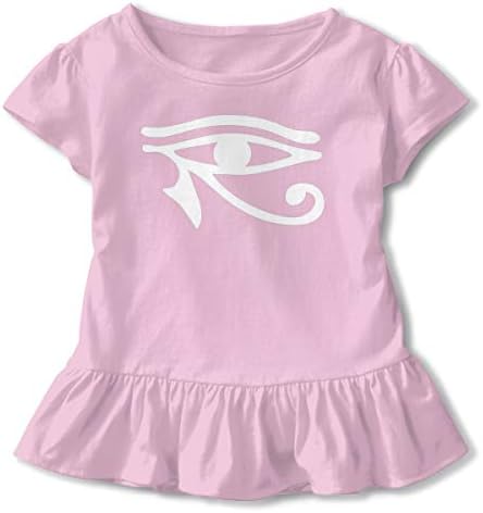 Aloahh Egyiptomi Szimbólum, a Hórusz Szeme Kisgyermek Baba lányos Hangulatos Fodros Póló, Rövid Ujjú, a 2-6T
