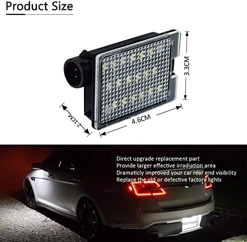 BESTVIEW LED Rendszámtábla Világítás Közgyűlés Kompatibilis a 2014-2020-as Dodge Durango Furgon, Fehér 6000K 2-Db
