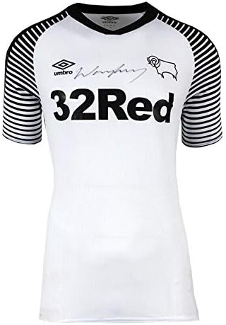 Wayne Rooney Aláírt Derby County Ing 2019-20 Autogramot Jersey - Dedikált Foci Mezek