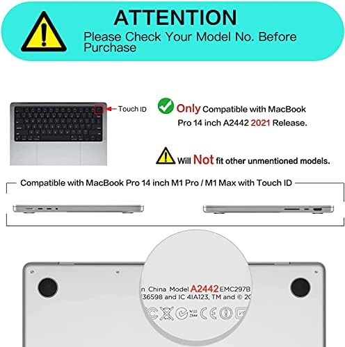 Laptop Kemény Műanyag Héj Esetben Kompatibilis a MacBook Pro 14 hüvelykes Modell A2442 a M1 Pro/Max Chip, 2021 Kiadás (Musztáng Lovak)