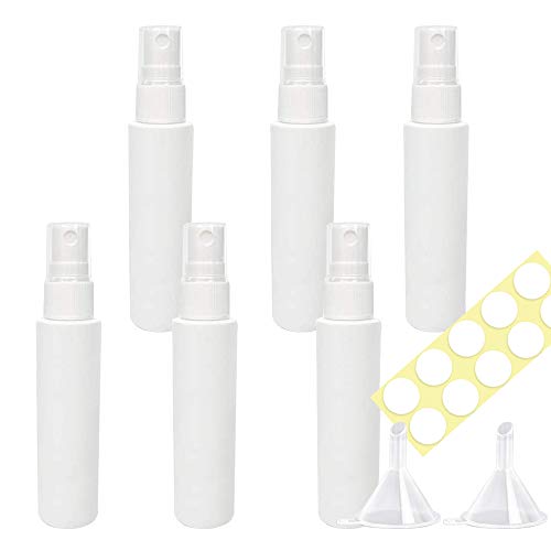 MSQ Spray-ket, 2oz/50ml, Fehér Üres Finom Köd Műanyag Mini Utazási Üveg Készlet, Kis Újratölthető Folyadékot tartalmazó edényt Kozmetikai