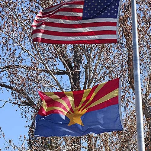 Aisto 2 Db 3x5 Méter Arizona Állami Zászlót, Amerikai Zászló Kültéri, illetve Beltéri Használatra Készült, Poliészter-Élénk Színek,