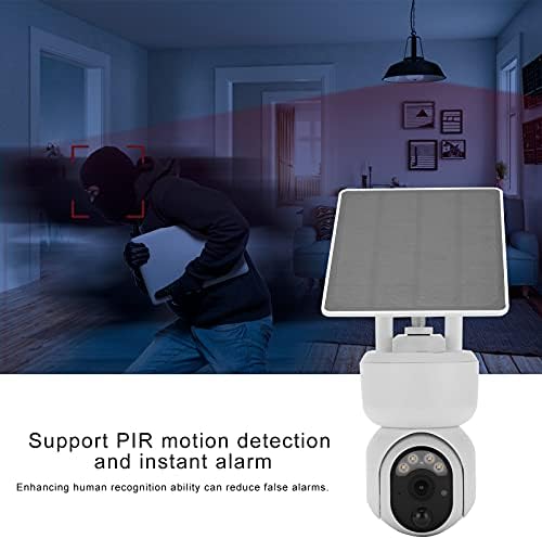 Szolár Biztonsági Kamera Kültéri Vezeték nélküli PTZ Smart Vezeték nélküli Kamera, 4G Napelemes 2MP HD Színes éjjellátó 2-utas Audio,