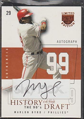 2004-es cellába zárnak Narlon Byrd Phillies Dedikált Baseball Kártya HDA-MB