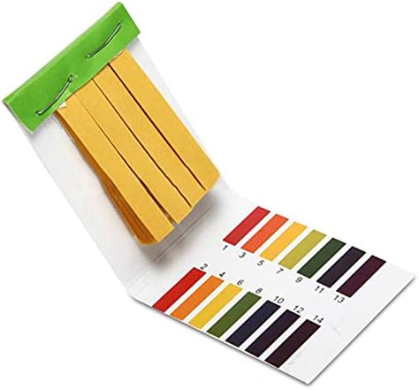 Prettyard Univerzális pH Intézkedés Teljes körű 0-14 Teszt Papír Csíkok Mini Diagram Könyv (70-80 Csíkok,/Könyv Pack 10)