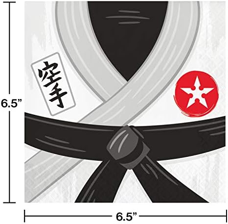 Karate mma Fekete Öv Születésnapi Party Kellékek Bundle Csomag 16 Vendégek számára (Plusz Fél Tervezés Lista által Mikes Szuper Áruház)
