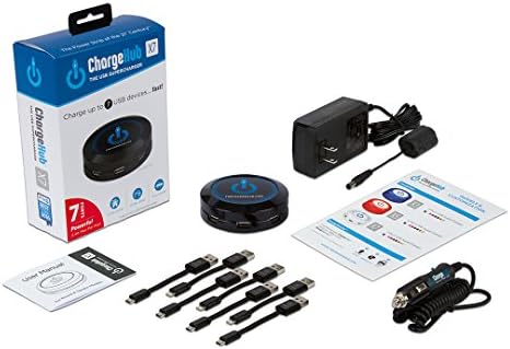 ChargeHub X7 Super Value Pack - 7-Port USB Ellátva 2.4 A / Port/44W - SmartSpeed Technológia iPhone-7/6-os/Plus, iPad Pro, Galaxy
