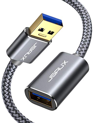 USB 3.0 Kábelt 10FT, JSAUX USB-EGY Férfi-Nő Hosszabbító Tartós Fonott Anyag Gyors Adatátvitel Kompatibilis USB-Billentyűzet, pendrive,