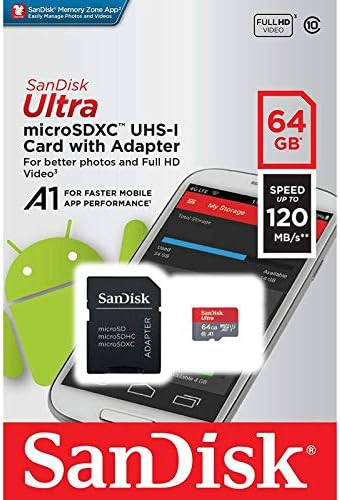 Ultra MicroSDXC 64GB Dolgozik LG G4c Plusz által Ellenőrzött SanFlash, valamint SanDisk (A1/C10/U1/8k/120MBs)