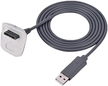 DAUERHAFT Gyorsan Tartós USB Töltő Játékvezérlő töltőkábel,a Játék Vezeték nélküli Kontroller,Xbox 360(Fehér)